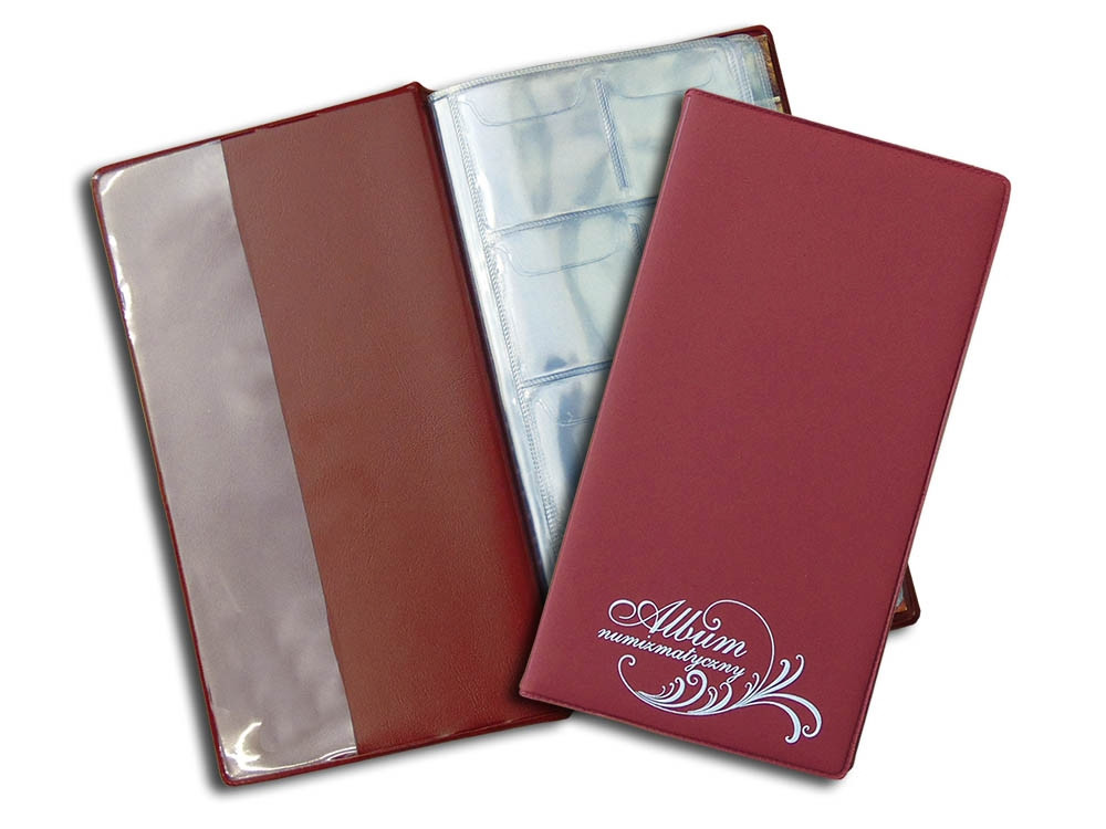 Klaser numizatyczny A5/8k z notesem Warta